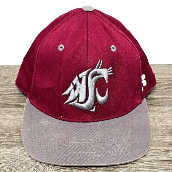 Washington  State Cougars NCAA Football Logo Embroidered Hat Cap Russel Fitted - Picture 1 of 16